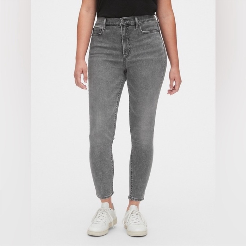 GAP NWT Gray High Rise True Skinny Ankle Jeans